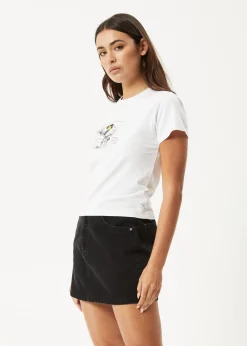 Tees & Shirts<Afends Day Job  -  Baby Tee White
