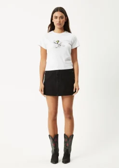 Tees & Shirts<Afends Day Job  -  Baby Tee White