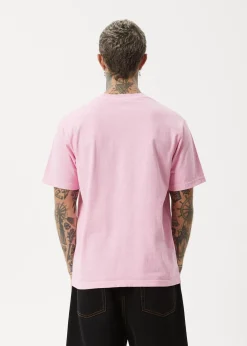 T-Shirts<Afends Deep State  - Heavyweight Retro Tee Vintage Pink