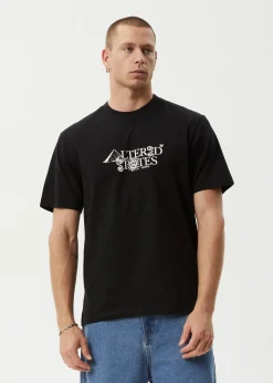 T-Shirts<Afends Deep State - Heavyweight Retro Tee Black