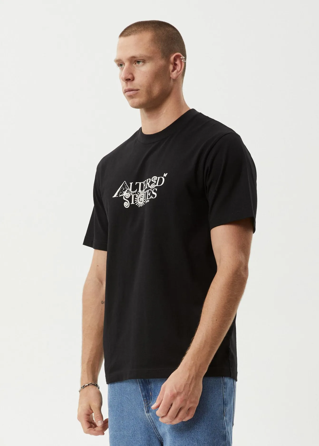 T-Shirts<Afends Deep State - Heavyweight Retro Tee Black