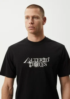 T-Shirts<Afends Deep State - Heavyweight Retro Tee Black