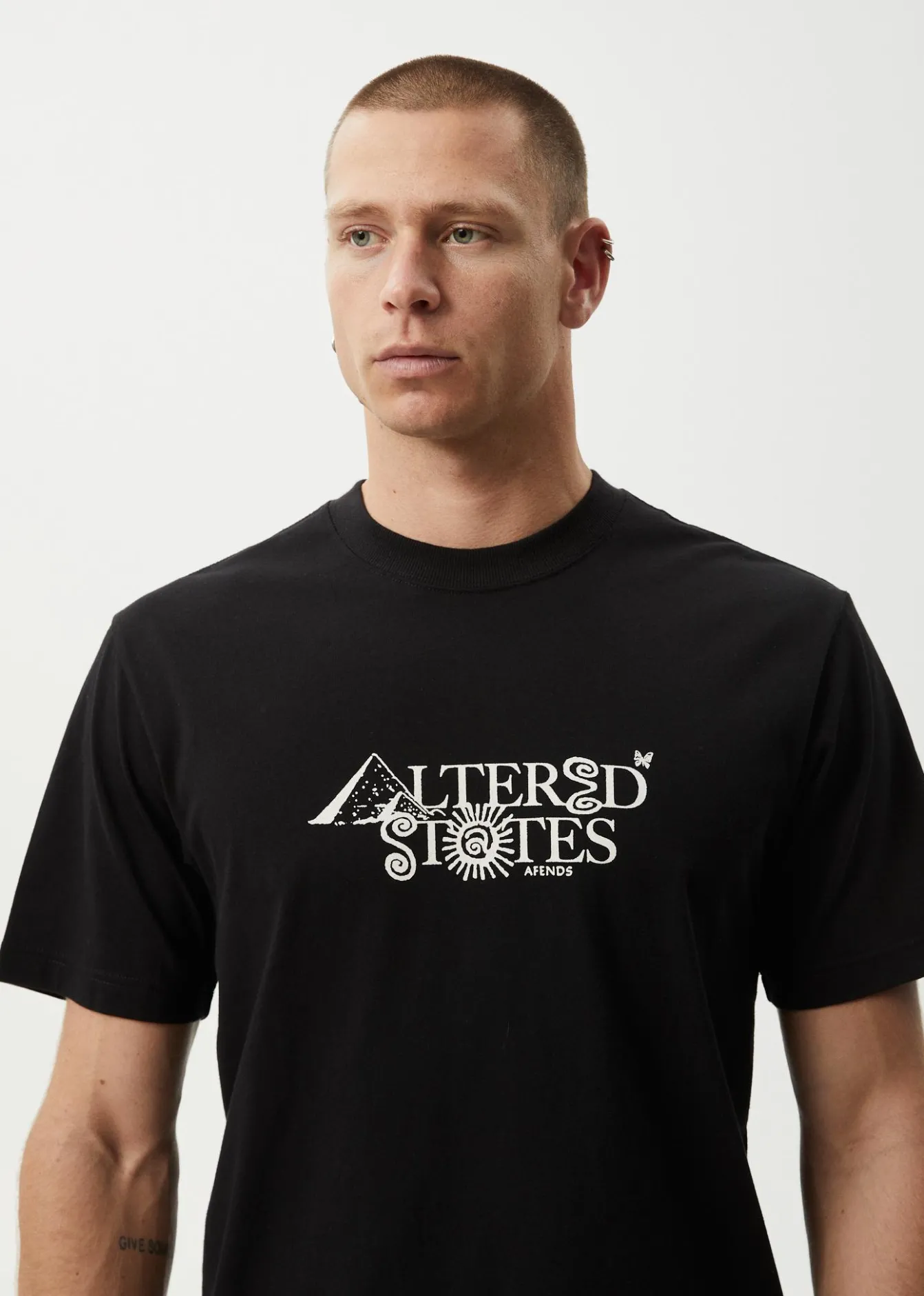 T-Shirts<Afends Deep State - Heavyweight Retro Tee Black