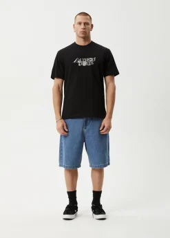 T-Shirts<Afends Deep State - Heavyweight Retro Tee Black