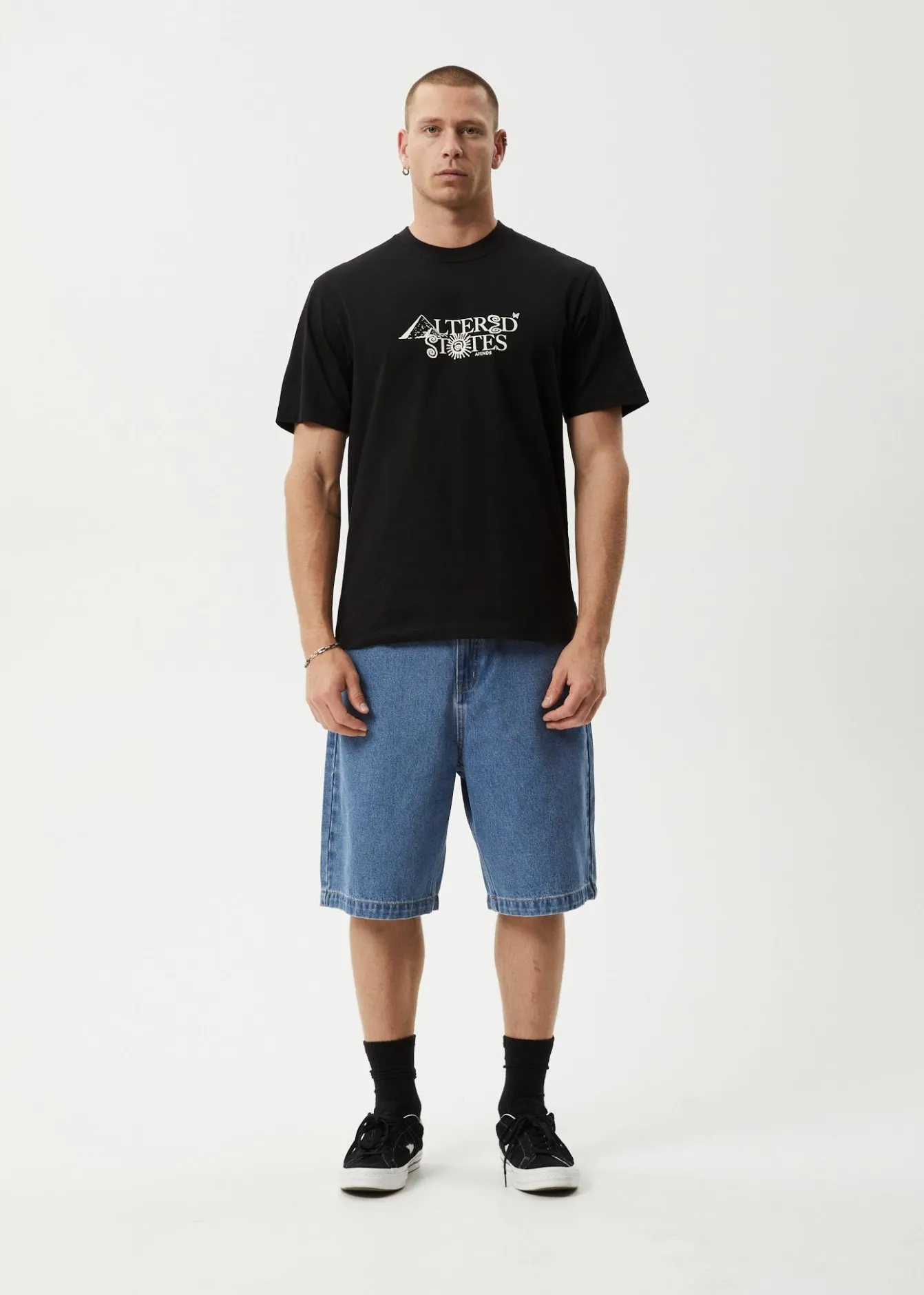 T-Shirts<Afends Deep State - Heavyweight Retro Tee Black