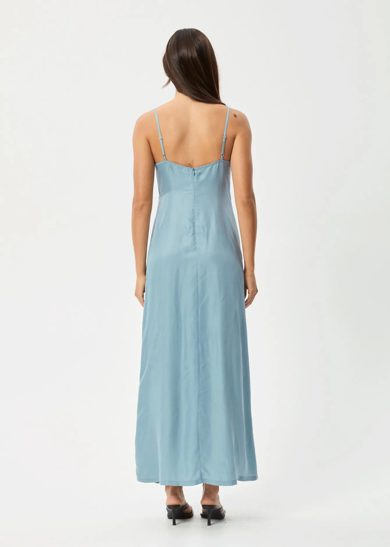 Dresses<Afends Delia - Cupro Maxi Dress Ether Blue