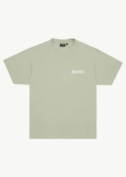 T-Shirts<Afends Destroyer  - Boxy Tee Eucalyptus