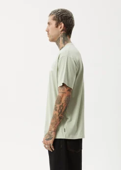 T-Shirts<Afends Destroyer  - Boxy Tee Eucalyptus