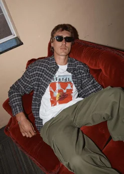 T-Shirts<Afends Dime Bag  - Retro Tee White