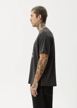 T-Shirts<Afends Doom Gen - Boxy Tee Stone Black