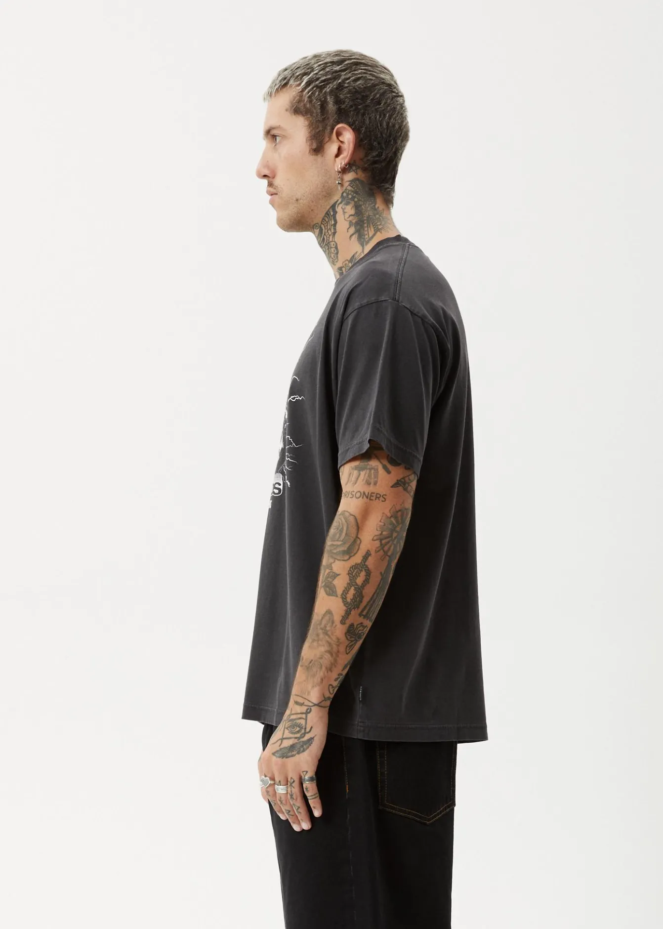 T-Shirts<Afends Doom Gen - Boxy Tee Stone Black