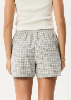 Sets & Co-Ords|Shorts<Afends Drew  - Seersucker Boxer Short Taupe Check