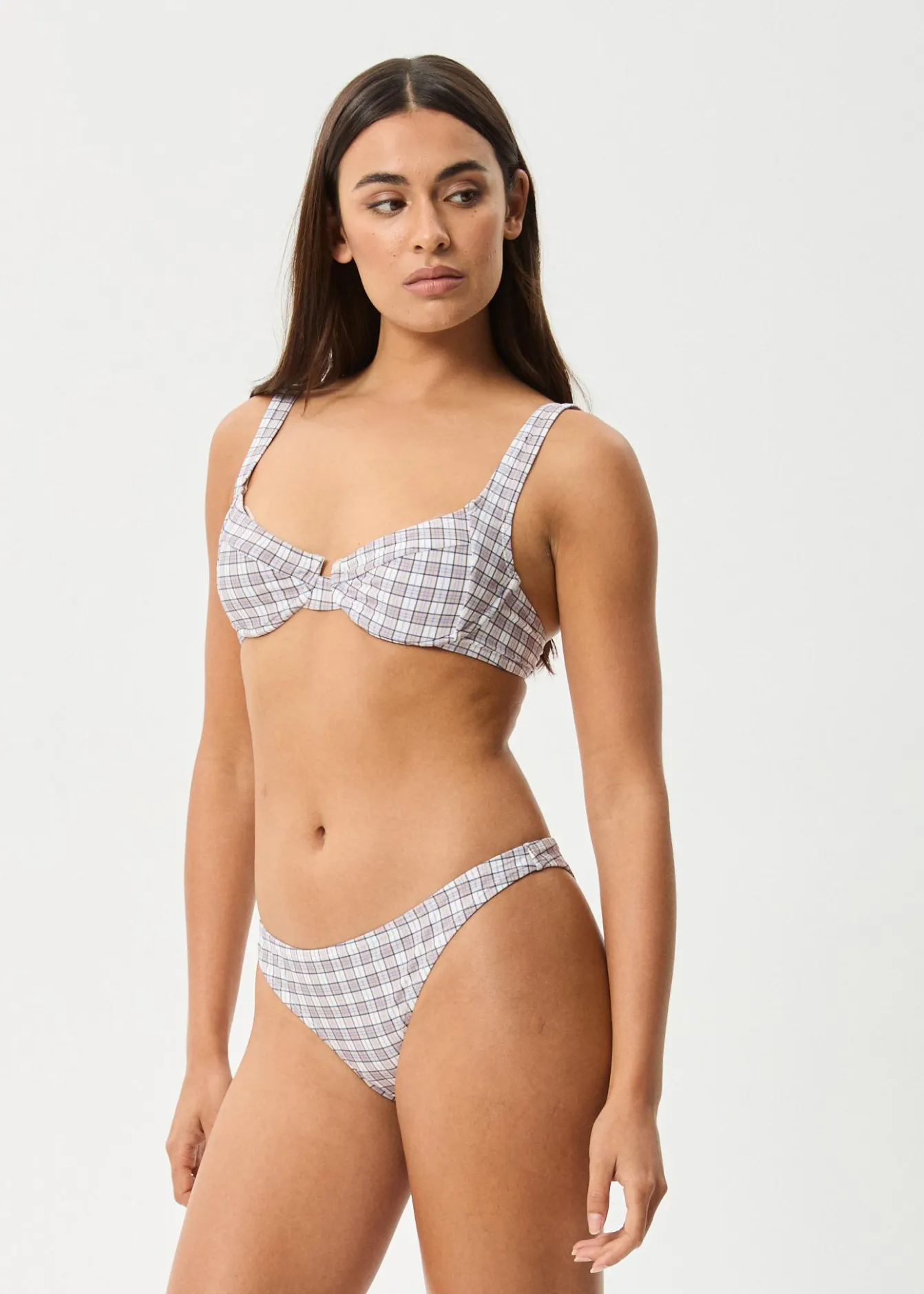 Swimwear<Afends Drew Check - Bikini Bottom Taupe Check