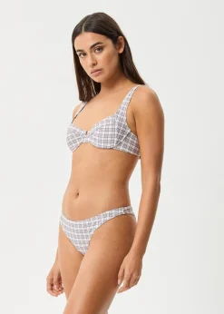 Swimwear<Afends Drew Check - Bikini Top Taupe Check