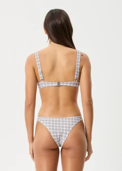 Swimwear<Afends Drew Check - Bikini Top Taupe Check