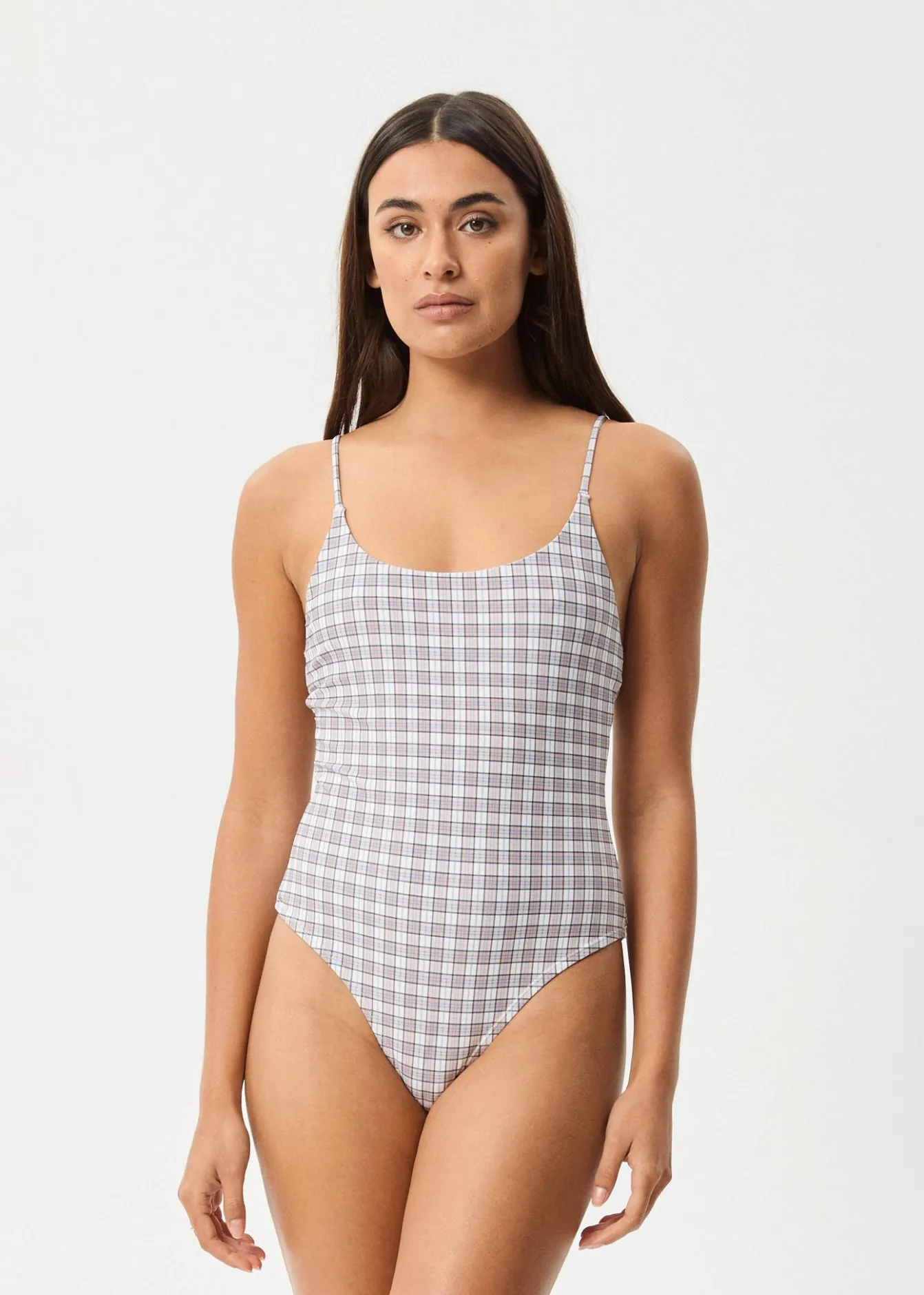 Swimwear<Afends Drew Check - One Piece Taupe Check