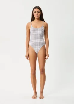 Swimwear<Afends Drew Check - One Piece Taupe Check