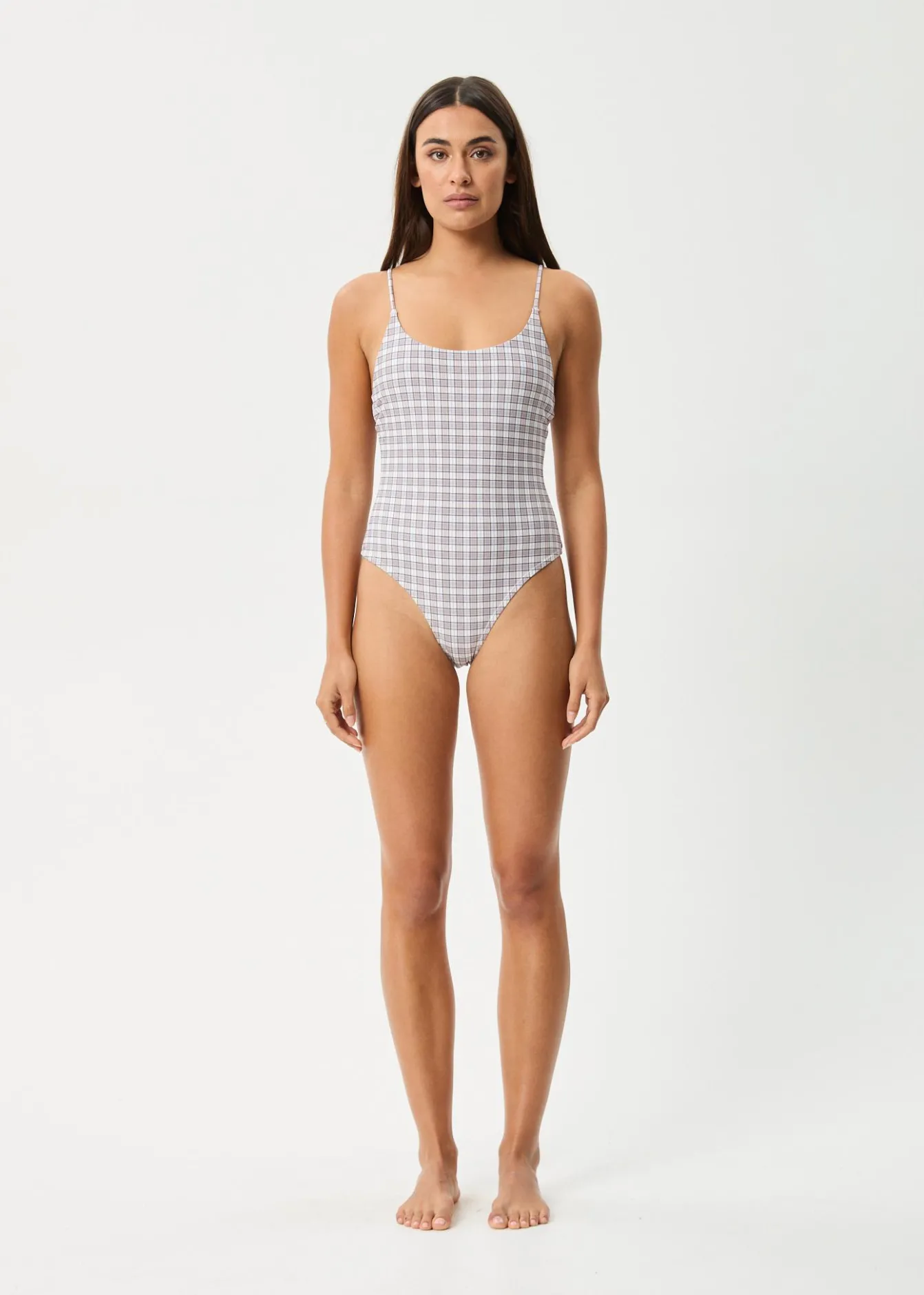Swimwear<Afends Drew Check - One Piece Taupe Check