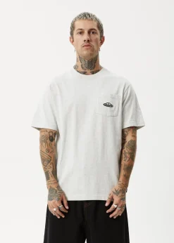 T-Shirts<Afends Earthling - Heavyweight Boxy Tee Grey Marle