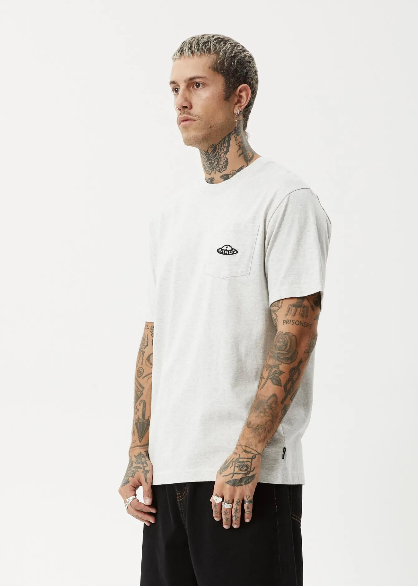 T-Shirts<Afends Earthling - Heavyweight Boxy Tee Grey Marle