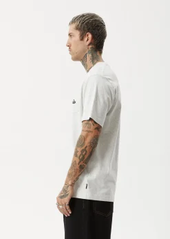T-Shirts<Afends Earthling - Heavyweight Boxy Tee Grey Marle