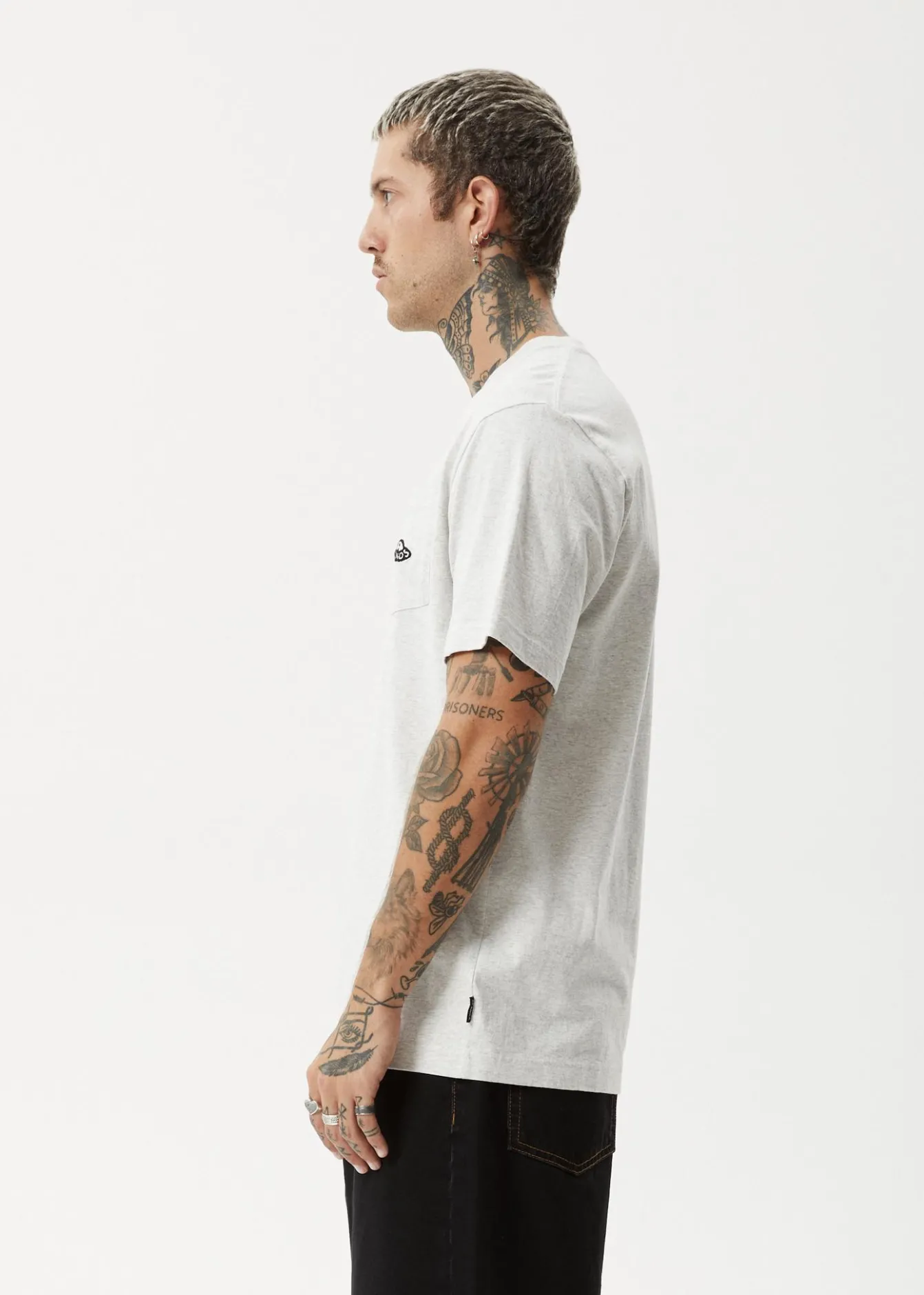 T-Shirts<Afends Earthling - Heavyweight Boxy Tee Grey Marle