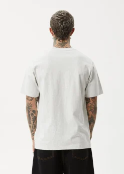T-Shirts<Afends Earthling - Heavyweight Boxy Tee Grey Marle