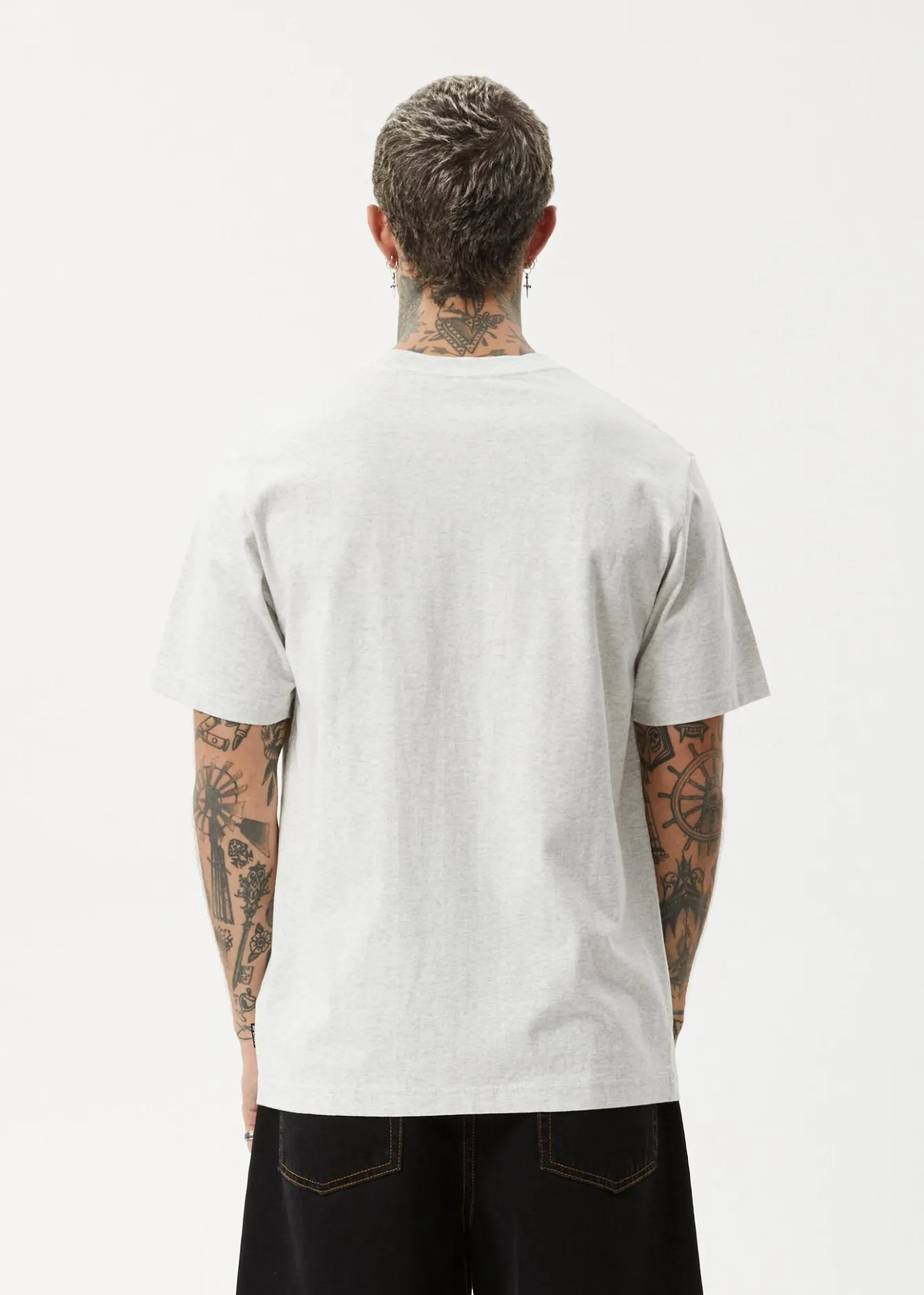 T-Shirts<Afends Earthling - Heavyweight Boxy Tee Grey Marle