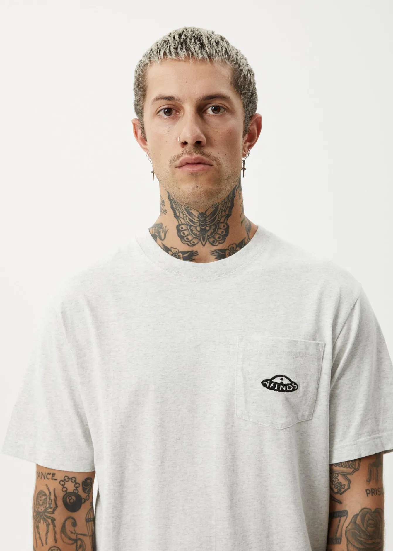 T-Shirts<Afends Earthling - Heavyweight Boxy Tee Grey Marle