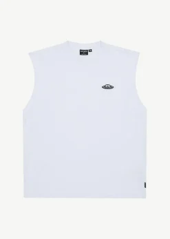 Sleeveless<Afends Earthling  - Sleeveless Tee White