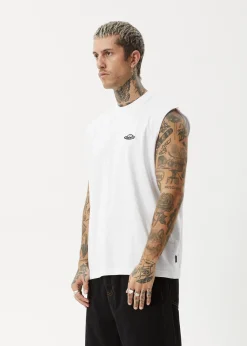 Sleeveless<Afends Earthling  - Sleeveless Tee White