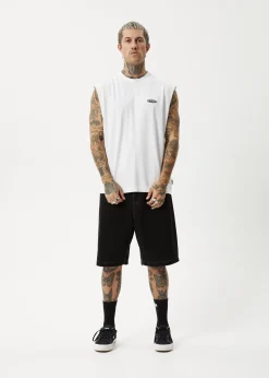 Sleeveless<Afends Earthling  - Sleeveless Tee White