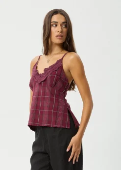 Sets & Co-Ords|Sleeveless<Afends Eboni  - Check Cami Port