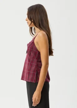 Sets & Co-Ords|Sleeveless<Afends Eboni  - Check Cami Port