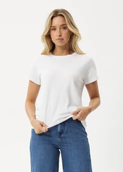 Tees & Shirts|Essentials<Afends Eden  - Regular Tee White