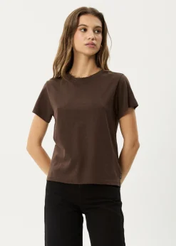 Tees & Shirts|Essentials<Afends Eden  - Regular Tee Coffee