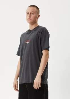 T-Shirts<Afends Ember  - Retro Tee Charcoal
