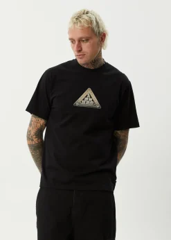 T-Shirts<Afends Embossed  - Retro Tee Black