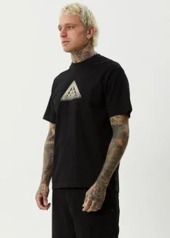 T-Shirts<Afends Embossed  - Retro Tee Black