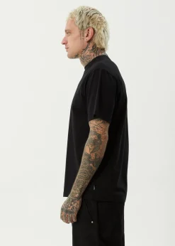 T-Shirts<Afends Embossed  - Retro Tee Black