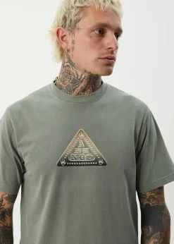 T-Shirts<Afends Embossed  - Retro Tee Washed Sycamore