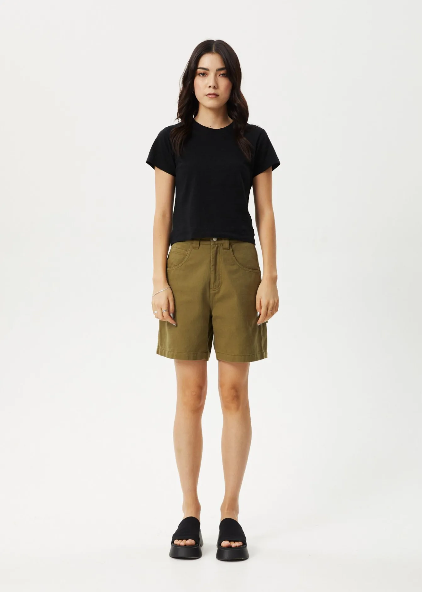 Shorts<Afends Emilie - Canvas Workwear Short Military