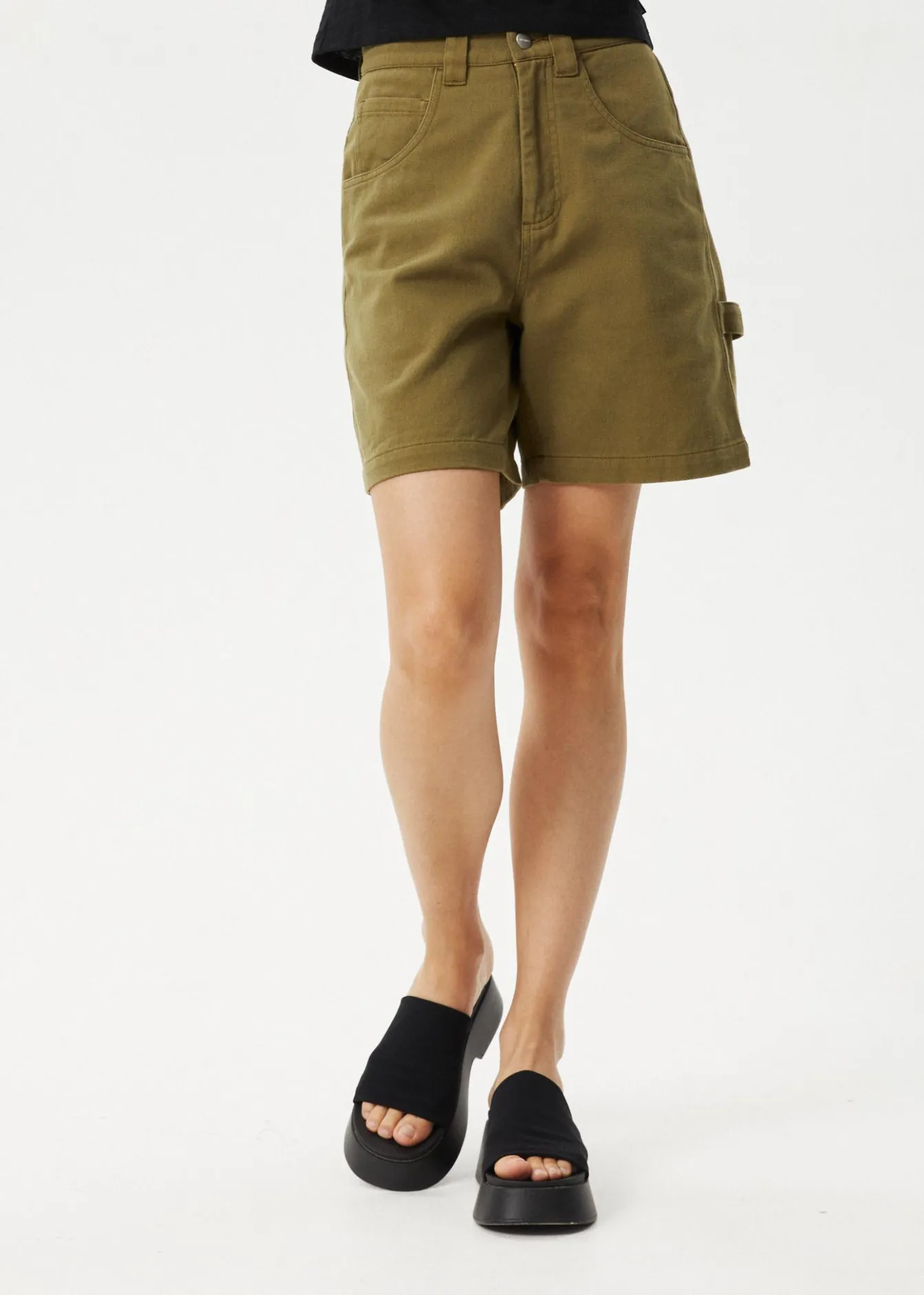 Shorts<Afends Emilie - Canvas Workwear Short Military