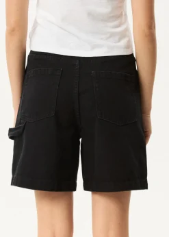 Shorts|Essentials<Afends Emilie - Denim Workwear Short Washed Black