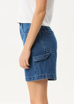 Shorts|Essentials<Afends Emilie  - Denim Workwear Short Authentic Blue