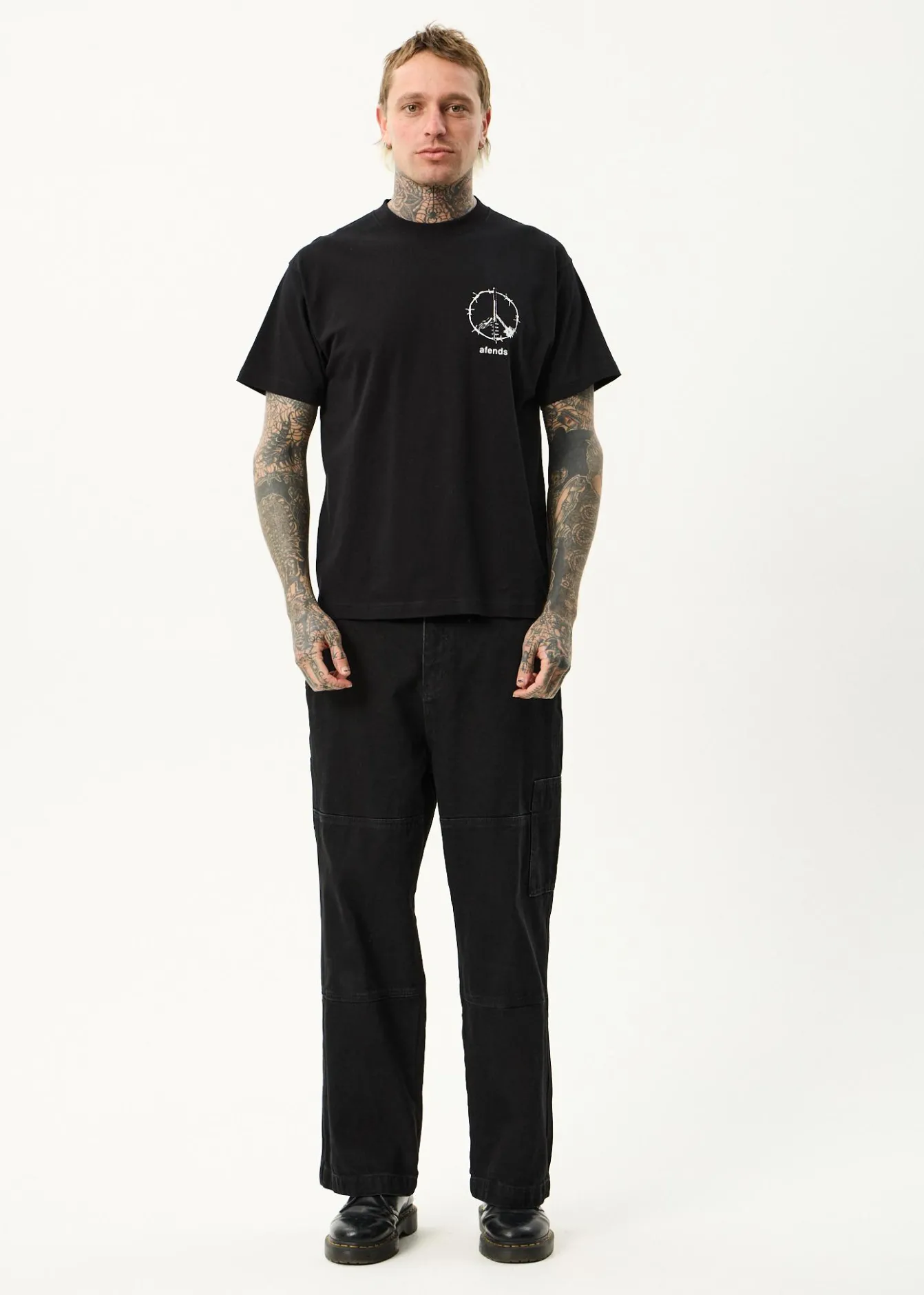 T-Shirts<Afends Energy - Boxy Tee Black