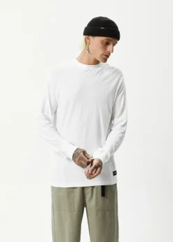 Long Sleeve<Afends Essential  - Long Sleeve Tee White