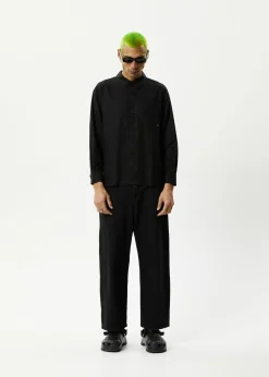 Long Sleeve|Shirts<Afends Everyday  - Long Sleeve Shirt Black