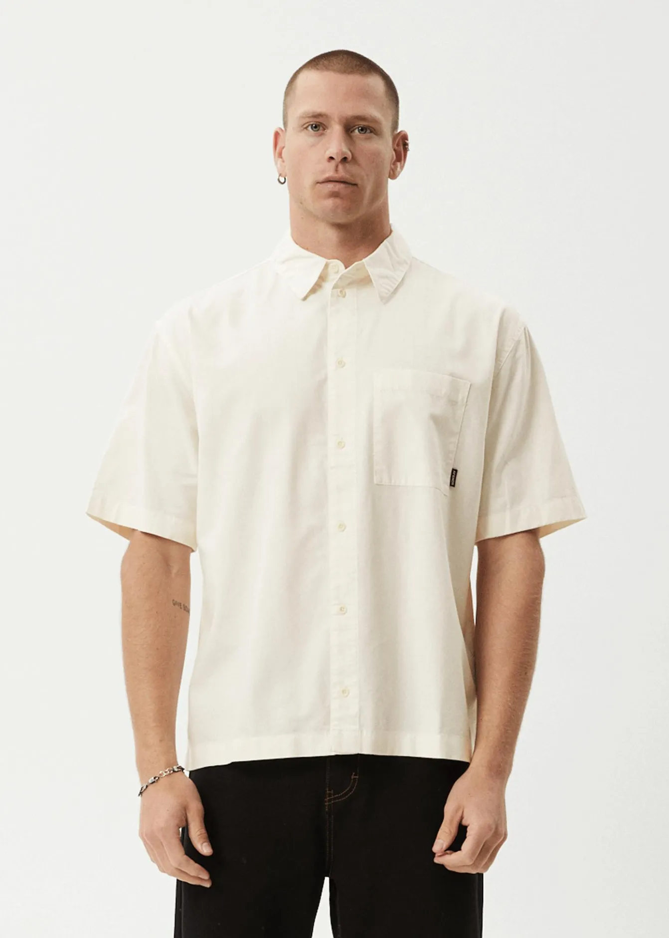 Shirts<Afends Everyday - Short Sleeve Shirt Off White