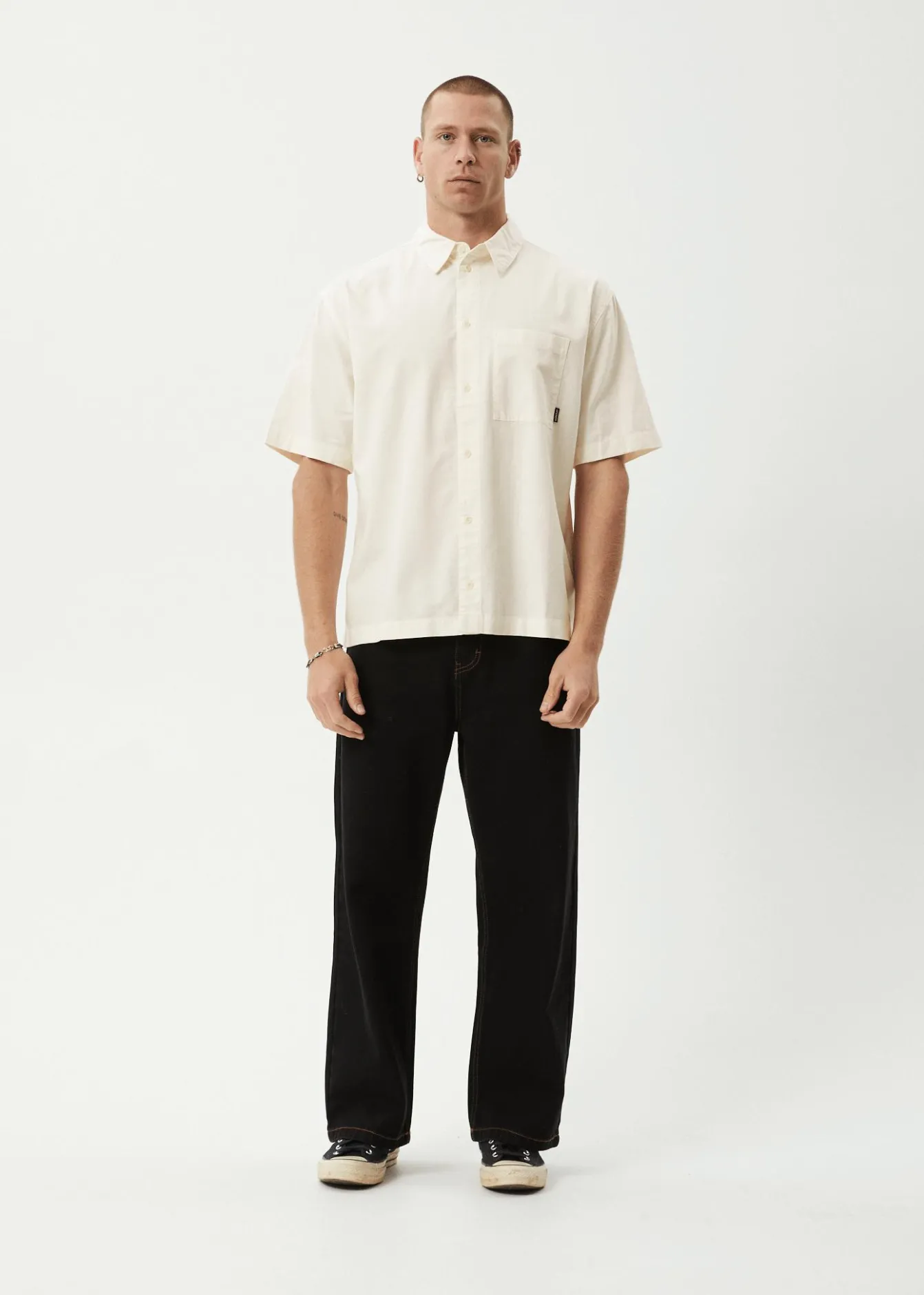 Shirts<Afends Everyday - Short Sleeve Shirt Off White